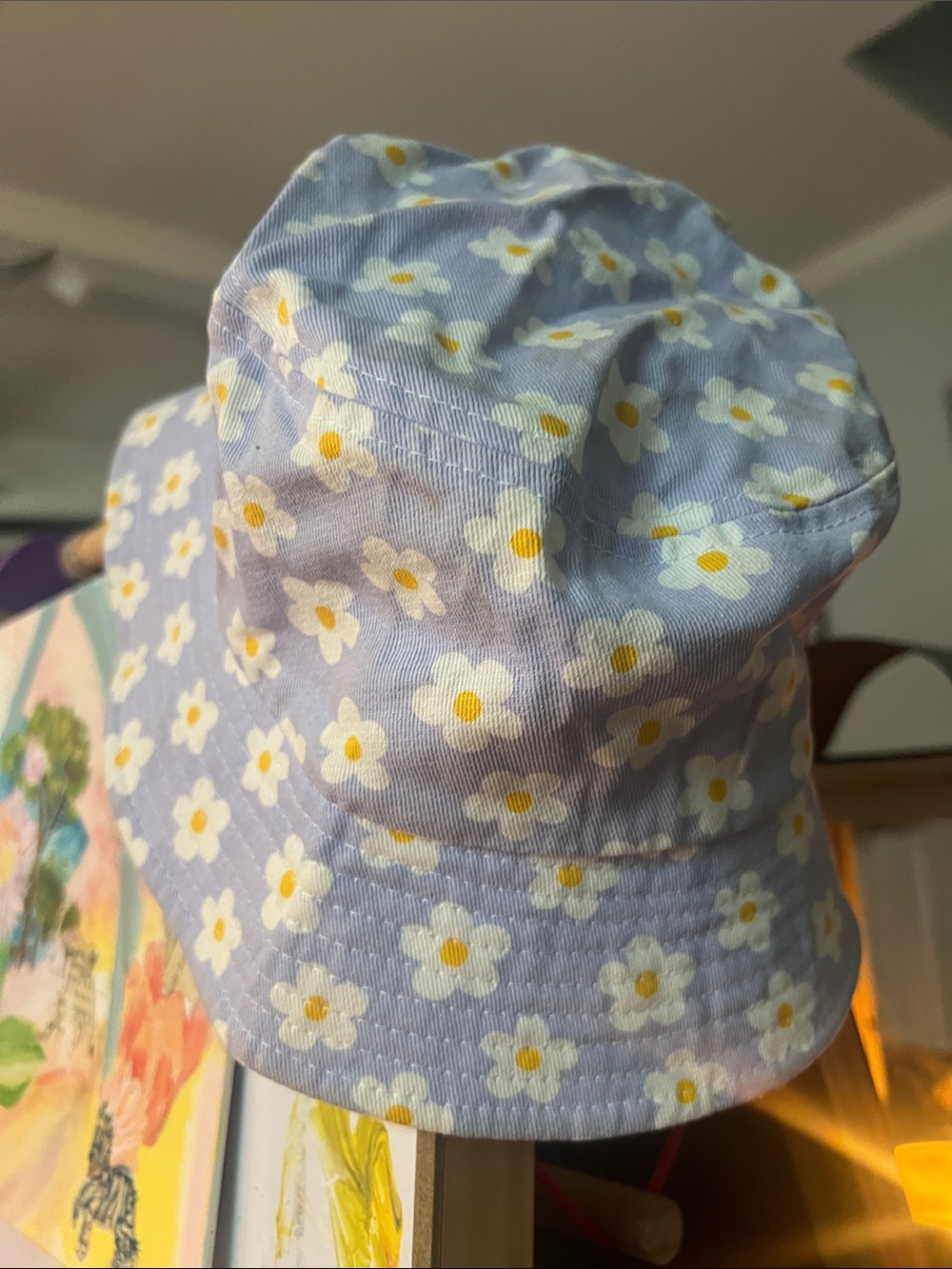 Light Purple Floral Daisy Bucket Hat